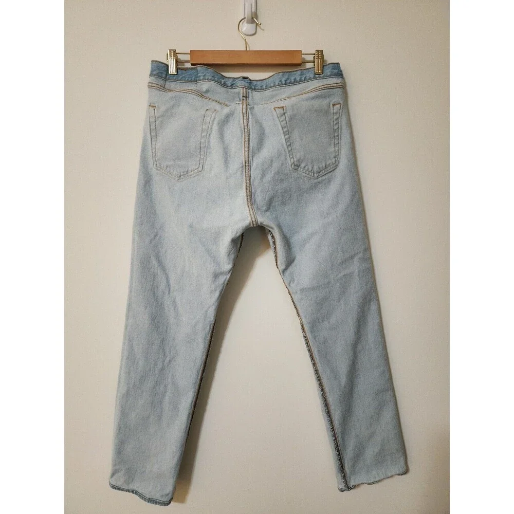 Levi's 501 XX Mens Straight Button-Fly Jeans 34/30 Blue Cotton-Blend 00501-3184 - Picture 11 of 16